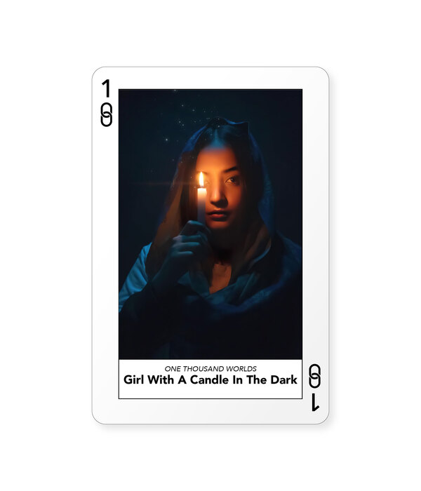 Girl With A Candle In The Dark